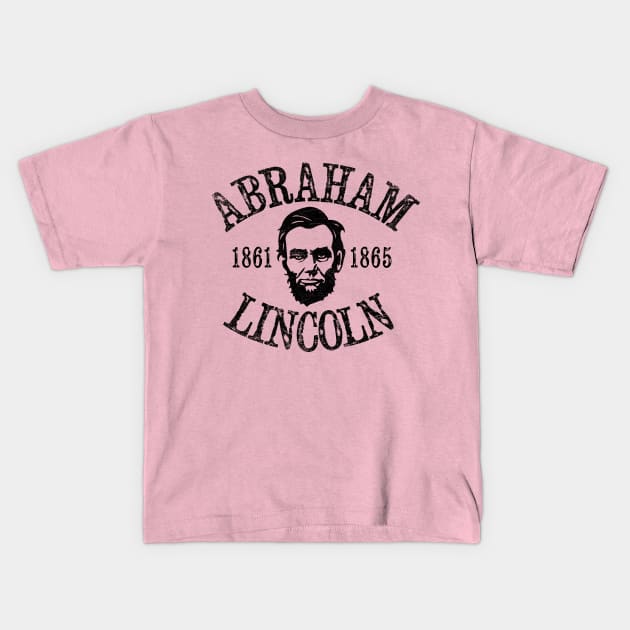 Abraham Lincoln Kids T-Shirt by MindsparkCreative